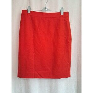 J.Crew Wool Blend No. 2 Pencil Skirt Double Serge Wool Lined Red Size 4